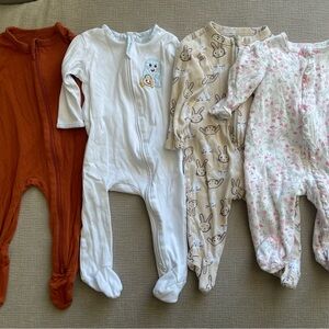 4 Like New Assorted Kids One Pieces Set
